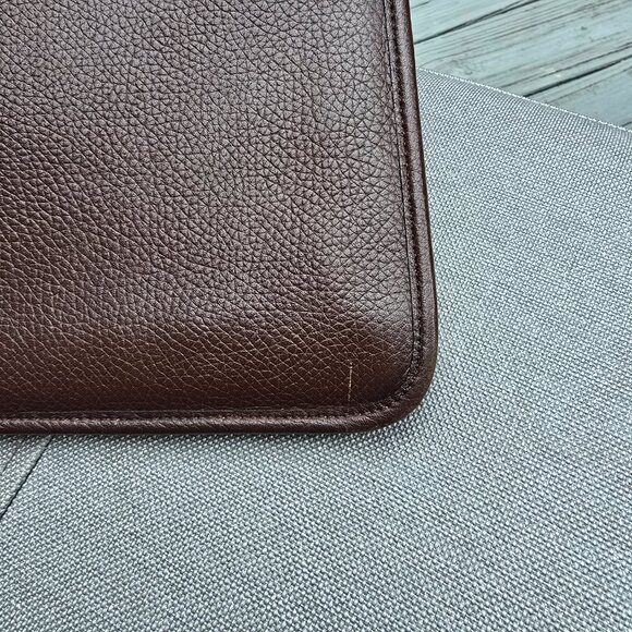 Yves Saint Laurent YSL Brown Wave Leather Clutch - Picture 10 of 13